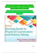 Test Bank for Bates' Nursing Guide to Physical Examination and History Taking 3rd Edition by Beth Hogan-Quigley and Mary Louis Palm isbn-9781975161095 All Chapters 1-24 Covered Graded A&plus;