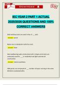 IEC YEAR 2 PART 1 ACTUAL 2025&sol;2026 QUESTIONS AND 100&percnt; CORRECT ANSWERS