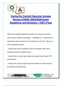 CVAD Nursing Exam Prep &lpar;2025&sol;2026&rpar; &vert; 20 Questions & Answers &vert; PICC&comma; Ports&comma; Complications &ndash; Clinical Skills