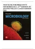 TEST BANK FOR PRESCOTT'S MICROBIOLOGY&comma; 12TH EDITION BY JOANNE WILLEY LATEST EDITION 2026