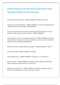 WOCN Wound Care RN 2025-2026 Exam Prep Questions With Correct Answers&period;