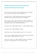 WOCN Wound Care RN Exam Prep Exam Questions With Correct Answers&period;