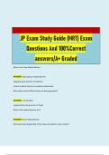 JP Exam Study Guide &lpar;MRT&rpar; Exam Questions And 100&percnt;Correct answers&sol;A&plus; Graded