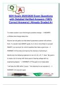 SDV Final Exam Questions &lpar;70&plus;&rpar; &vert; SMART Goals&comma; Study Skills&comma; Academic Integrity&comma; Critical Thinking &vert; Success & College Readiness &ndash; 2025&sol;2026