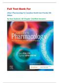 Full Test Bank For Lilley's Pharmacology For Canadian Health Care Practice 4th Edition By Kara Sealock&vert; All Chapter &vert;Verified Answers 