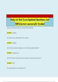 Body Art Test Exam Updated Questions And 100&percnt;Correct answers&sol;A&plus; Graded
