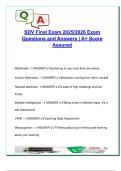 SDV   EXAM COMPLETE PACKAGE DEAL