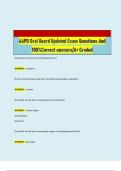 AAPD Oral Board Updated Exam Questions And 100&percnt;Correct answers&sol;A&plus; Graded