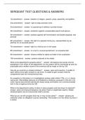 SERGEANT TEST QUESTIONS & ANSWERS