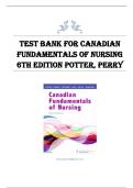 Test bank for Canadian Fundamentals of Nursing 6th Edition Potter&comma; Perry