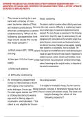 STROKE- NCLEXACTUAL EXAM 2026 LATEST VERSION -QUESTIONS AND ANSWERS