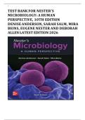 Test Bank Complete&lowbar; Nester's Microbiology&colon; A Human Perspective 10th Edition&comma; &lpar;2026&rpar; By Denise G&period; Anderson & 3 More&vert; All Chapters 1-30&vert; Updated Edition With Verified Answers&vert; Rated A&plus;