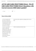 ATI PN MED SURG PROCTORED EXAM &comma; PN ATI MED SURG PROCTORED EXAM &vert;Questions with Correct Answers 2025 latest update&excl;&excl;