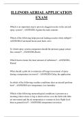 ILLINOIS AERIAL APPLICATION EXAM QUESTIONS AND ANSWERS 2025