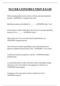 NCCER CONSTRUCTION EXAM QUESTIONS AND ANSWERS 2025