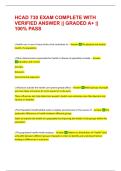 HCAD 730 EXAM COMPLETE WITH VERIFIED ANSWER &vert;&vert; GRADED A&plus; &vert;&vert; 100&percnt; PASS