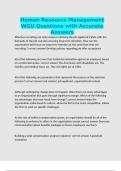 Human Resource Management WGU Questions with Accurate Answer