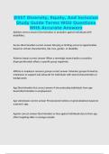 D357 Diversity&comma; Equity&comma; And Inclusion Study Guide Terms WGU Questions With Accurate Answers