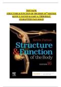 Structure and Function of the Body 16th Edition Patton Test Bank - PDF