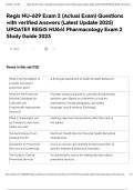 Regis NU-629 Exam 2 &lpar;Actual Exam&rpar; Questions with verified Answers &lpar;Latest Update 2025&rpar; UPDATE&excl;&excl; REGIS NU641 Pharmacology Exam 2 Study Guide 2023