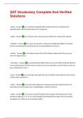 SAT Vocabulary Complete And Verified Solutions
