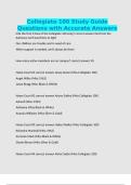 Collegiate 100 Study Guide Questions with Accurate Answers