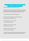 Collegiate 100 Notes Questions with Accurate Answers