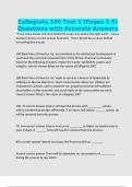 Collegiate 100 Test 1 &lpar;Pages 1-5&rpar; Questions with Accurate Answers