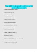 Top 100 Colleges Questions with Accurate Answers