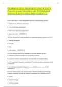 PEARSON VUE PROPERTY INSURANCE Practice Exam Questions and Well detailed Answers Latest Update 2025 Graded A&plus;&period;