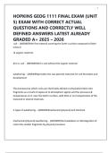 HOPKINS GEOG 1111 FINAL EXAM &lpar;UNIT 5&rpar; EXAM WITH CORRECT ACTUAL QUESTIONS AND CORRECTLY WELL DEFINED ANSWERS LATEST ALREADY GRADED A&plus; 2025 &ndash; 2026