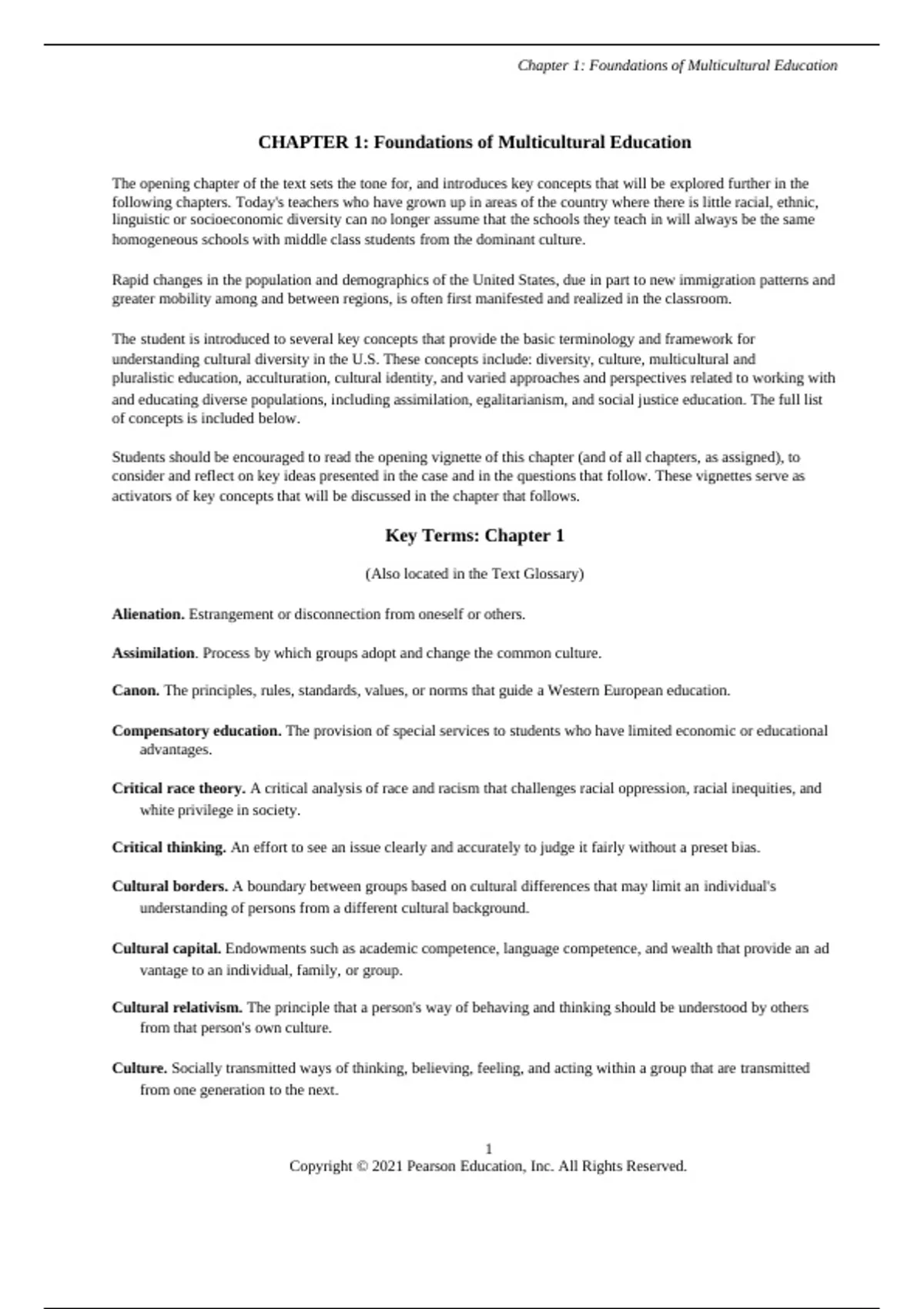 test bank + solutions manual, summaries: Multicultural Education in a ...