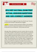 BYU HIST 043 FINAL EXAM PREP ACTUAL 2025&sol;2026 QUESTIONS AND 100&percnt; CORRECT ANSWERS