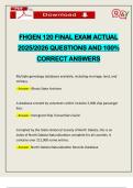 FHGEN 120 FINAL EXAM ACTUAL 2025&sol;2026 QUESTIONS AND 100&percnt; CORRECT ANSWERS
