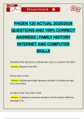 FHGEN 120 ACTUAL 2025&sol;2026 QUESTIONS AND 100&percnt; CORRECT ANSWERS &vert; FAMILY HISTORY INTERNET AND COMPUTER SKILLS