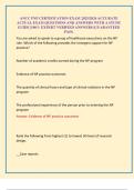 ANCC FNP CERTIFICATION EXAM 2025&sol;2026 ACCURATE ACTUAL EXAM QUESTIONS AND ANSWERS WITH A STUDY GUIDE &vert;100&percnt; EXPERT VERIFIED ANSWERS &vert;GUARANTEED PASS&period;
