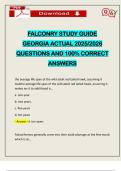 FALCONRY STUDY GUIDE GEORGIA ACTUAL 2025&sol;2026 QUESTIONS AND 100&percnt; CORRECT ANSWERS
