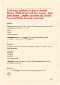 NRNP 6568&colon; Synthesis in Advanced Nursing Practice of Patients in Family Care Settings - Final Exam Review &vert; Complete Questions and Verified Answers &vert; Walden University 2026&sol;2027