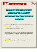 FALCONRY APRENTICE STUDY GUIDE ACTUAL 2025&sol;2026 QUESTIONS AND 100&percnt; CORRECT ANSWERS