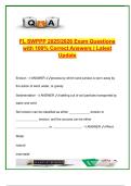 Florida SWPPP Exam 2025&sol;2026 &lpar;150&plus; Questions&rpar; &ndash; Erosion Control&comma; Stormwater Management & BMPs &vert; CGP & NPDES Permit Prep &vert; FLDEP Compliance