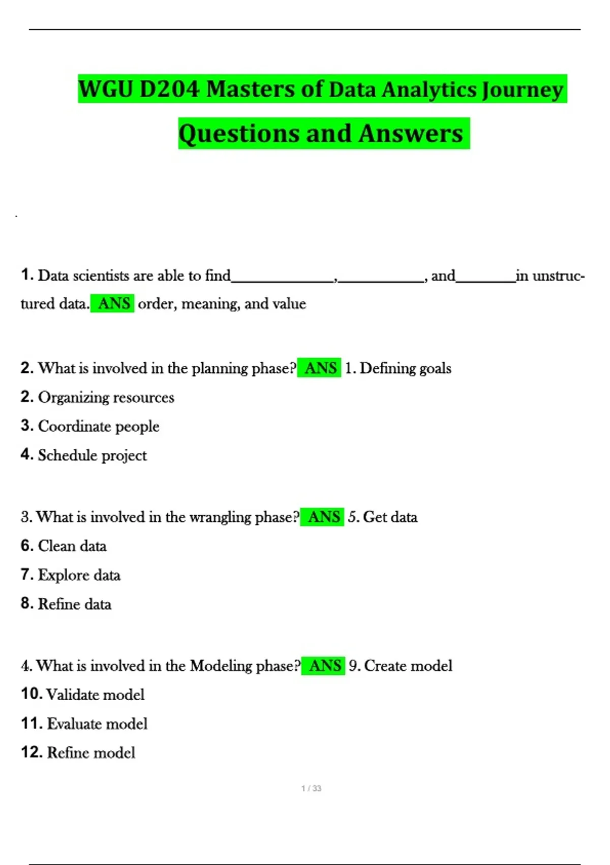 WGU D204 - Master of Data Analytics (Western Governors University) 2025 ...