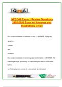 INFS 346 Exam 1 Review &ndash; 2025 Q&A &vert; Database Systems&comma; ER Modeling&comma; DBMS Concepts
