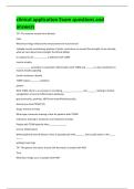clinical application Exam questions and  answers 