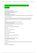 clinical application Exam questions and  answers 