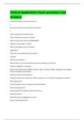 Clinical Application Exam questions and  answers 