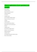 Clinical applications Exam questions and  answers 