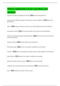 Clinical applications Exam questions and  answers 