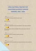 CFESA ELECTRICAL PRACTICE TEST &vert;QUESTIONS & EXPERTLY VERIFIED ANSWERS&comma; 2025 &vert; 2026&period;      