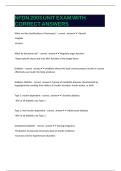 NFDN 2003 UNIT EXAM WITH CORRECT ANSWERS