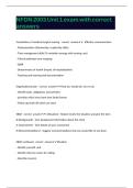 NFDN 2003 Unit 1 exam with correct answers
